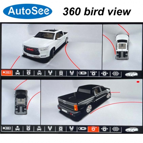 suit original OEM monitor for JAC T8 T6 pickup 360° degree camera bird eye 3D Panoramic view Front rear side Surround parking reverse